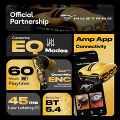 Gobolt x Mustang Torq Wireless in Ear Earbuds with 60H Playtime